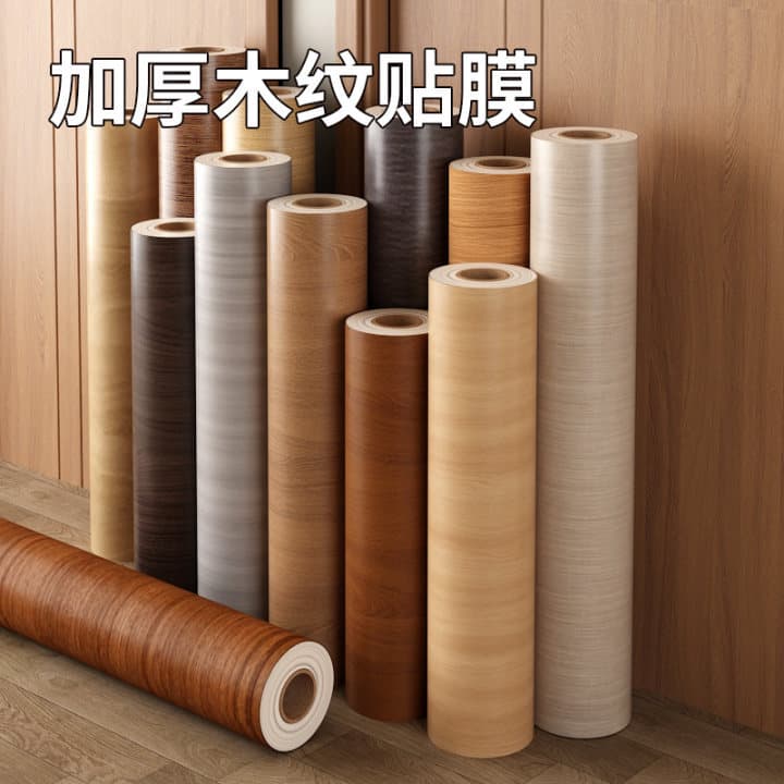 Renovated Furniture Wood Grain Film Sticker Self-Adhesive Imitation Wood Wardrobe Veneer Wooden Door Cabinet Wood Board Desktop Wallpaper