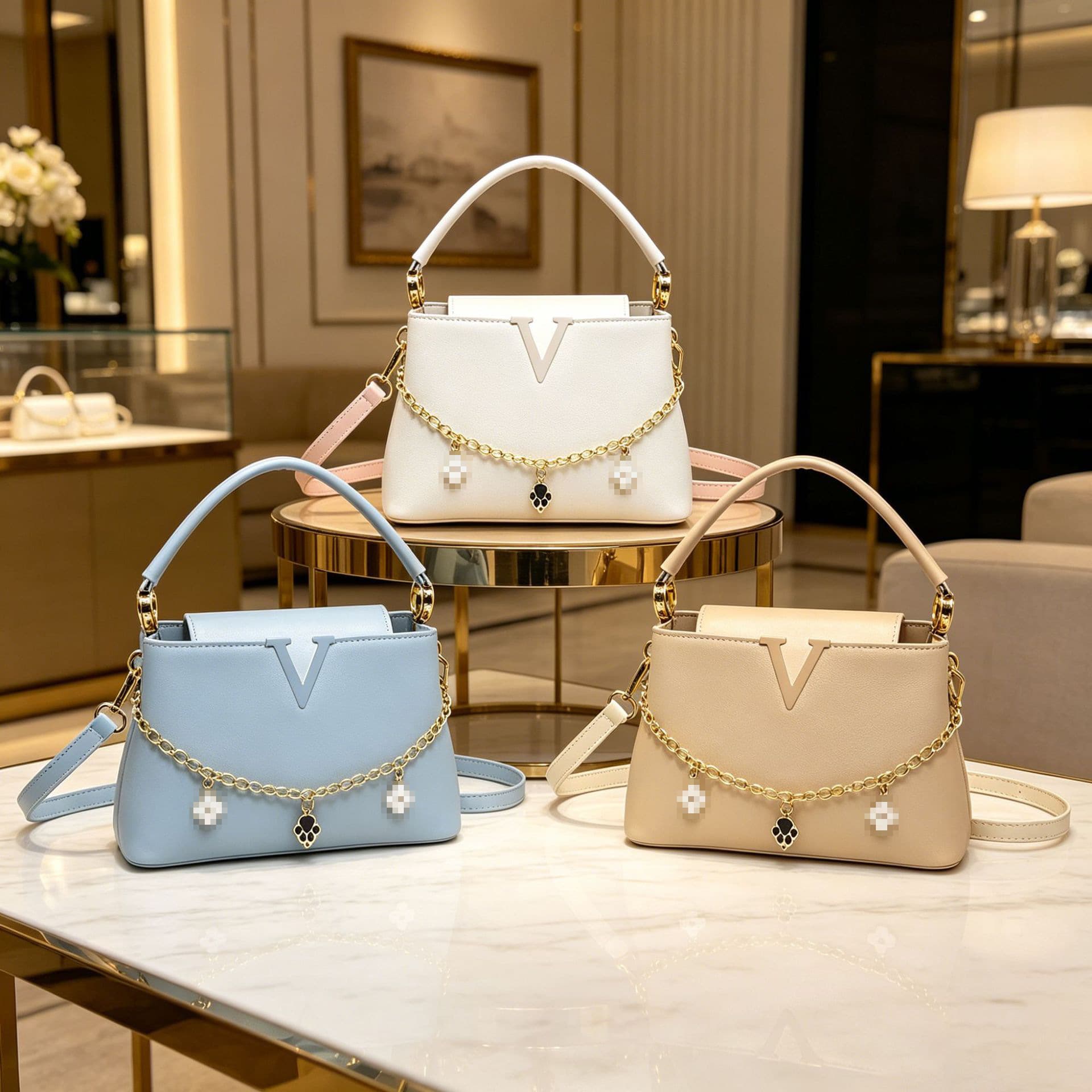 New Fashion Women's Chain Square Bag, Premium Crossbody Bag, Versatile Shoulder Bag, Minimalist Handbag