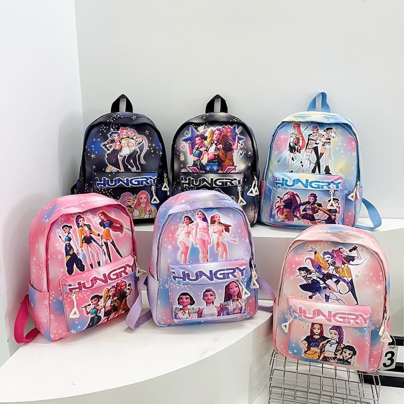 New Cute Print Kindergarten Backpack Cartoon Children's School Bag Fashionable Children's Travel Versatile Student Bag