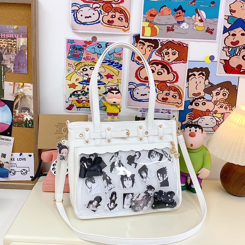New Japanese Subculture Punk Goth Hot Girl Big Eater Daily Shoulder Bag Pain Bag Women's Bag [Freya]