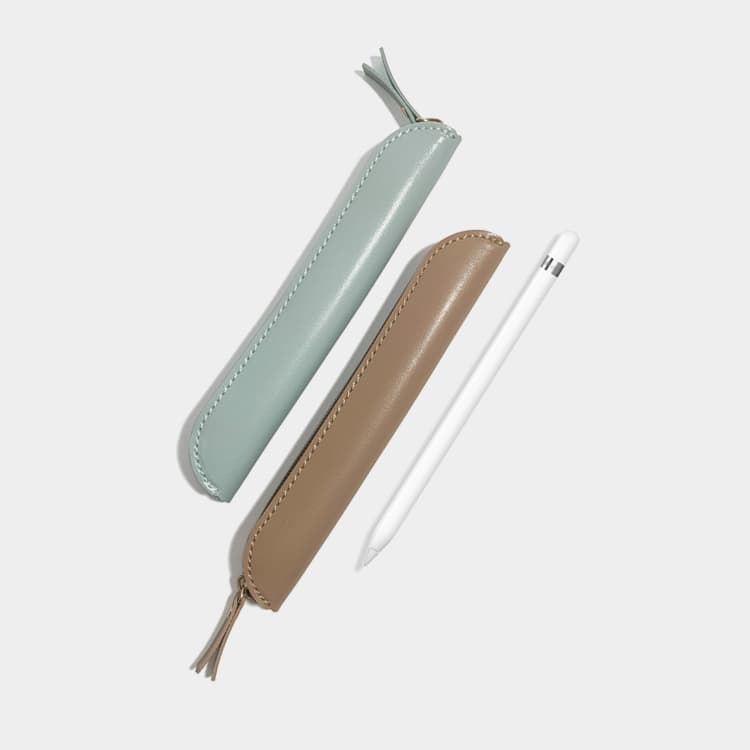 Solid color PU mini capacity capacitive pen digital stylus protective cover small and cute pen insulin pen pen box