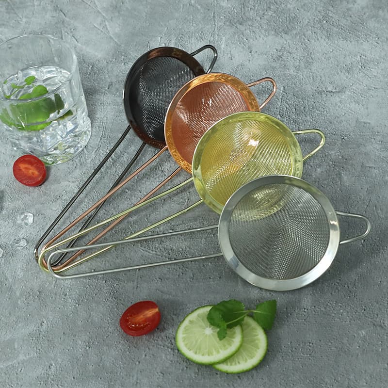 304 stainless steel triangular cone-shaped cocktail strainer, conical ice strainer, bartender tool