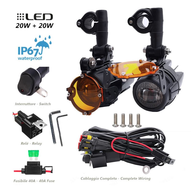 Suitable for R1200GS F800 GT20 GT20MAX water bird fog lamp Harley motorcycle fog lamp pavement auxiliary lamp L