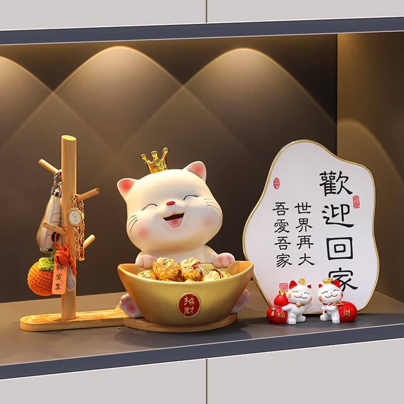 Entryway Key Holder Feng Shui Decor Living Room Shoe Cabinet Housewarming Gift New Home Decoration