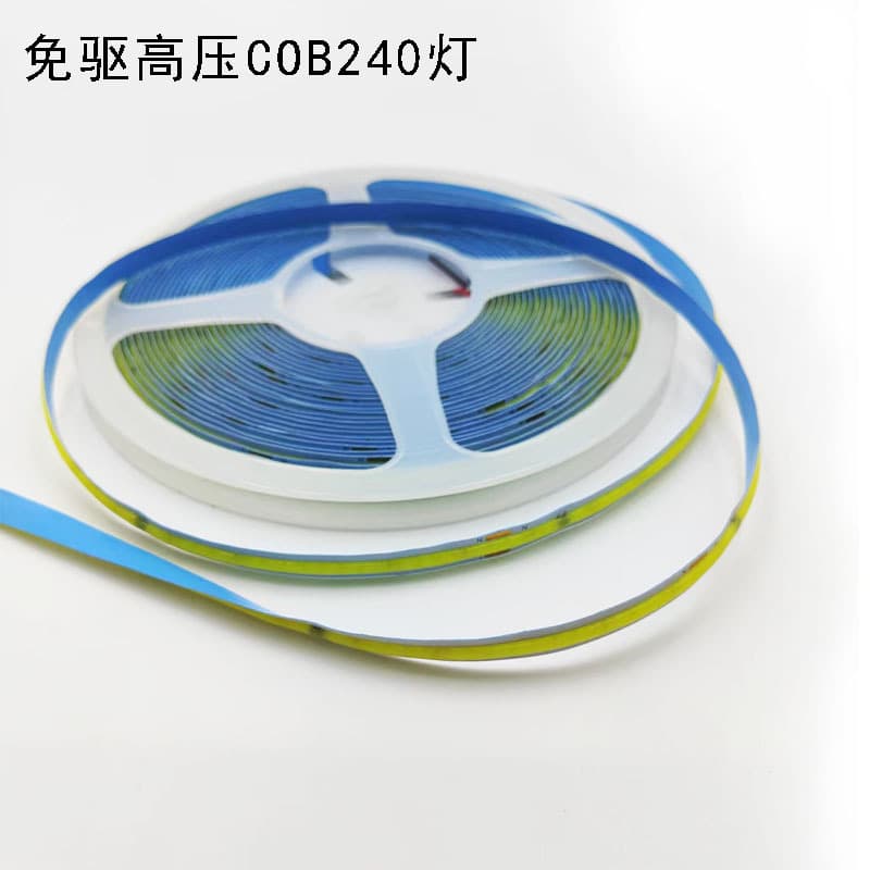 220V High Voltage Driverless COB LED Strip 240 LEDs 110V Input High-Altitude Lighting No Driver Required