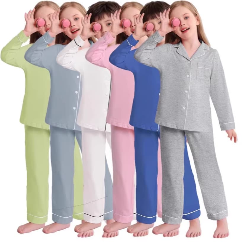 Children's Homewear Set 2026 Spring/Summer New Cotton Long Sleeve Pajama Set for Boys and Girls