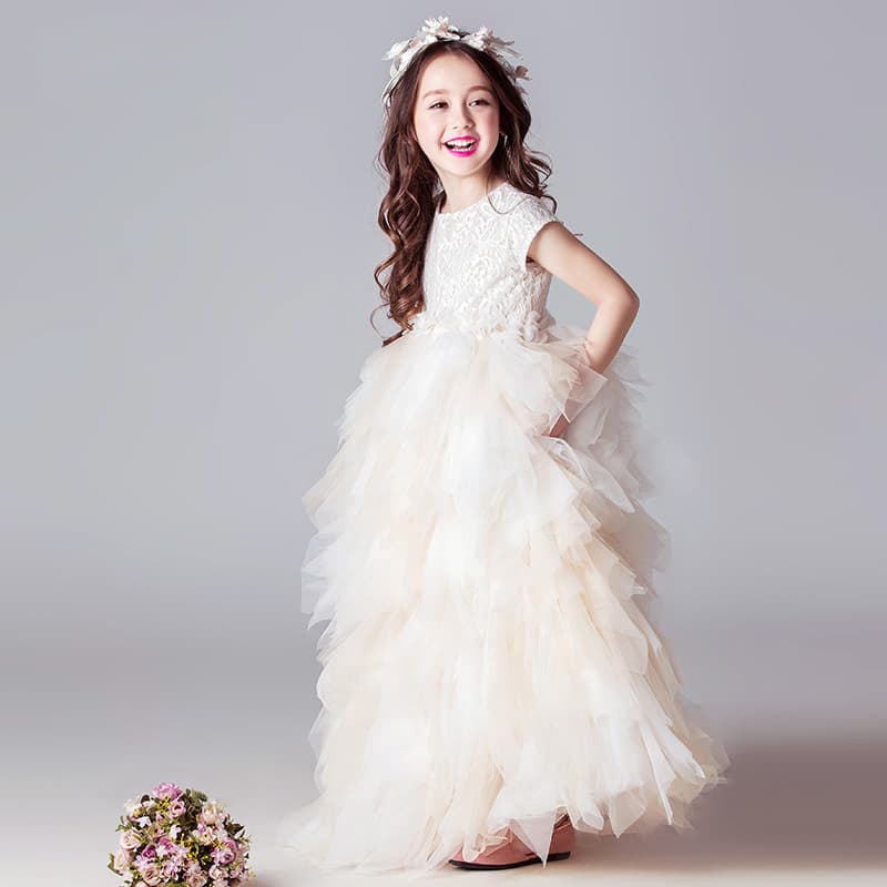 Children's Runway Dress 2025 Summer New Model Girl Fashionable Princess Long Piano Performance Gown
