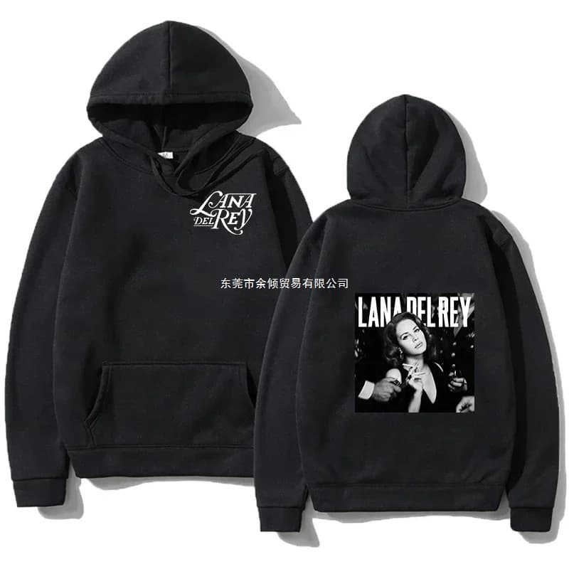 Lana Del Rey Hoodie Singer Graphic Print Fleece Sweatshirt Casual Long Sleeve Women's Pullover Hip Hop