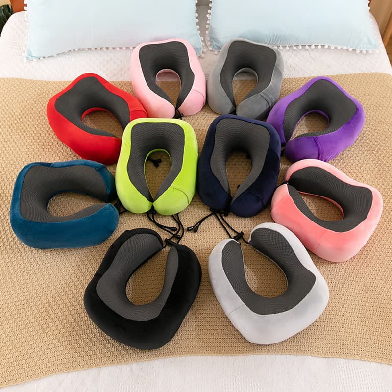 Cross-border U-shaped Memory Foam Slow-Rebound Neck Pillow, Travel Cervical Pillow for Airplanes