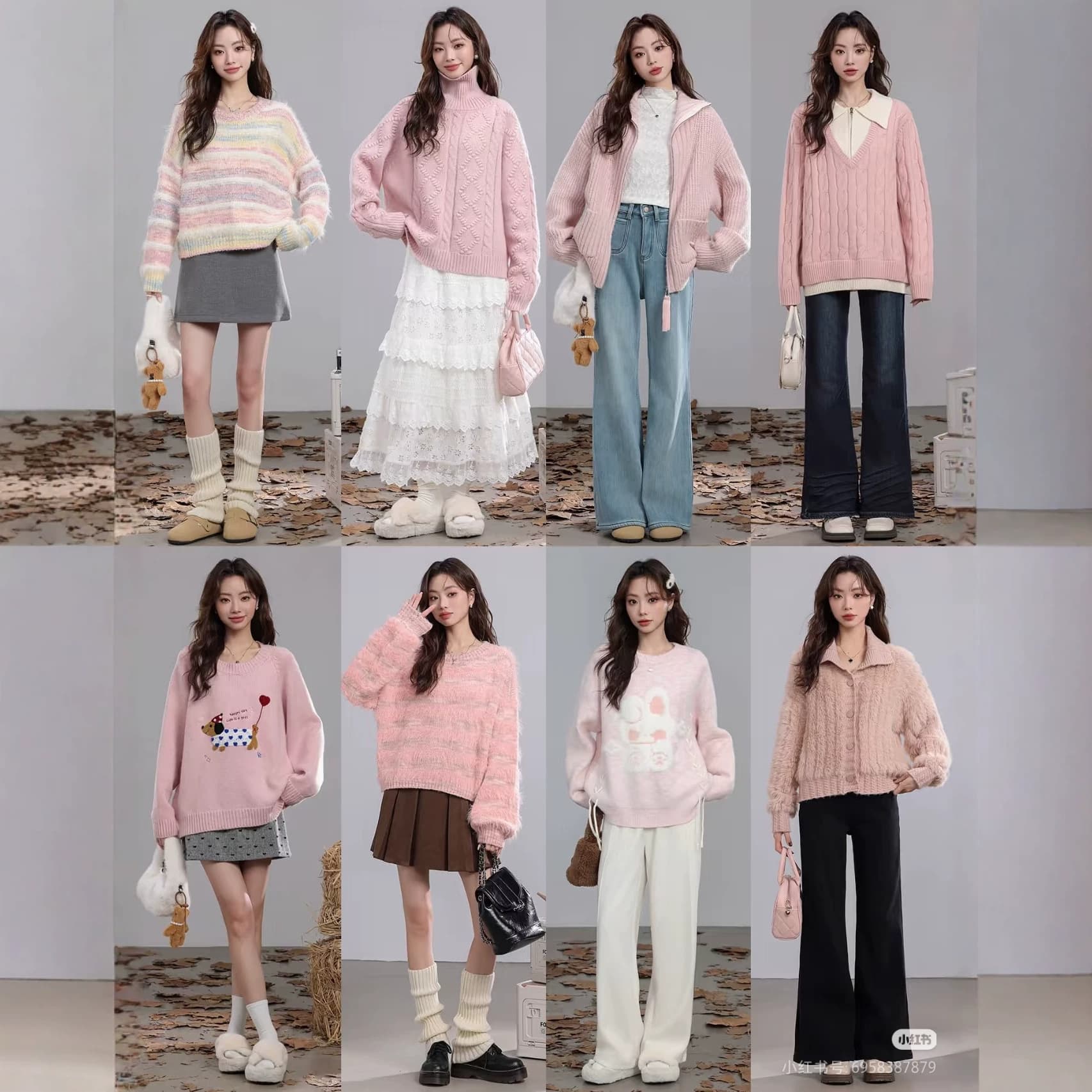 Puyuan Autumn and Winter Clothes Women's Tops Knitted Sweaters Women's Soft Waxy Literary Style Thirteen Lines Women's Clothing Wholesale End Stock Wholesale