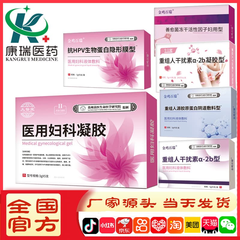 Jinji Bairui Erosion Prevention Private Area Soothing Anti-Itch Pain Gynecological Gel for Cervical Erosion and Cervicitis