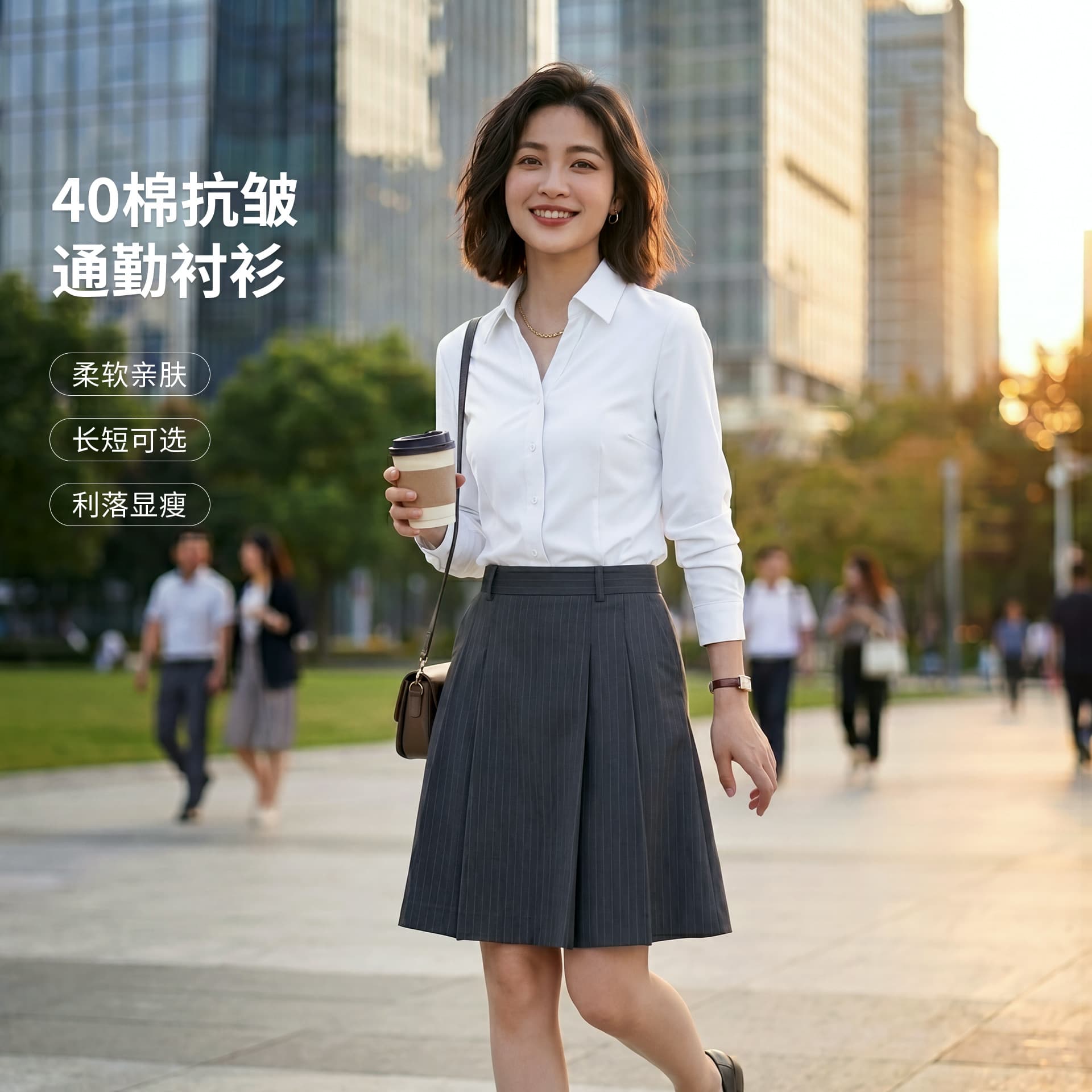 XB5800W Women's Business Slim Fit Shirt Professional Workwear for Insurance Sales Staff Office Uniform Custom
