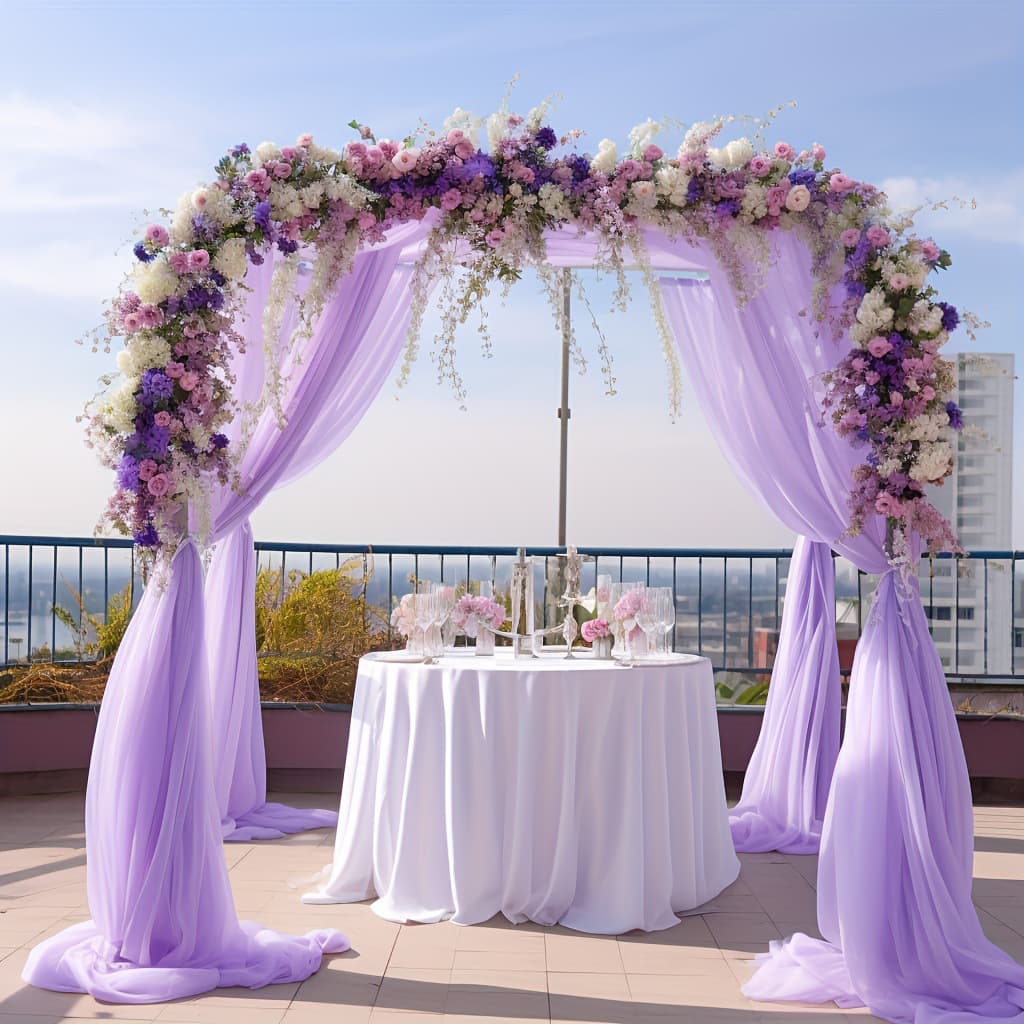 Cross-border hot-selling mesh tulle curtain wedding party decoration outdoor backdrop wedding fabric drape wedding ceiling drape