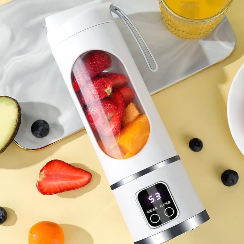 Cross-border new juicer, home ice-crushing juice cup, USB charging portable juice machine, outdoor travel cup 12 blades