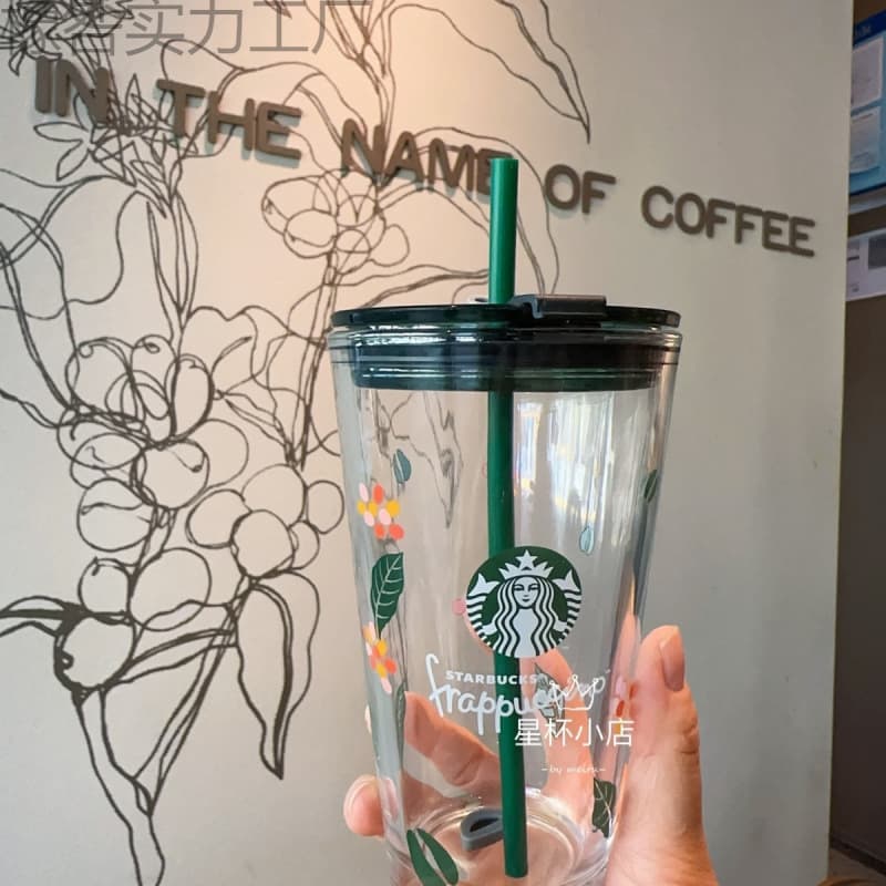 Desktop Classic Straw Cup Glass Straw Cup Glass Cup 450ML Other Nationwide