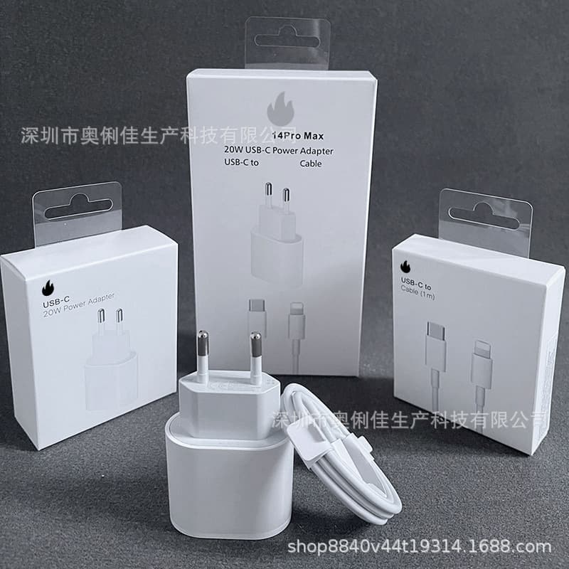 PD20W EU Plug Adapter 20W for iPhone 14 Charger iPhone 13 Fast Charging Head EU