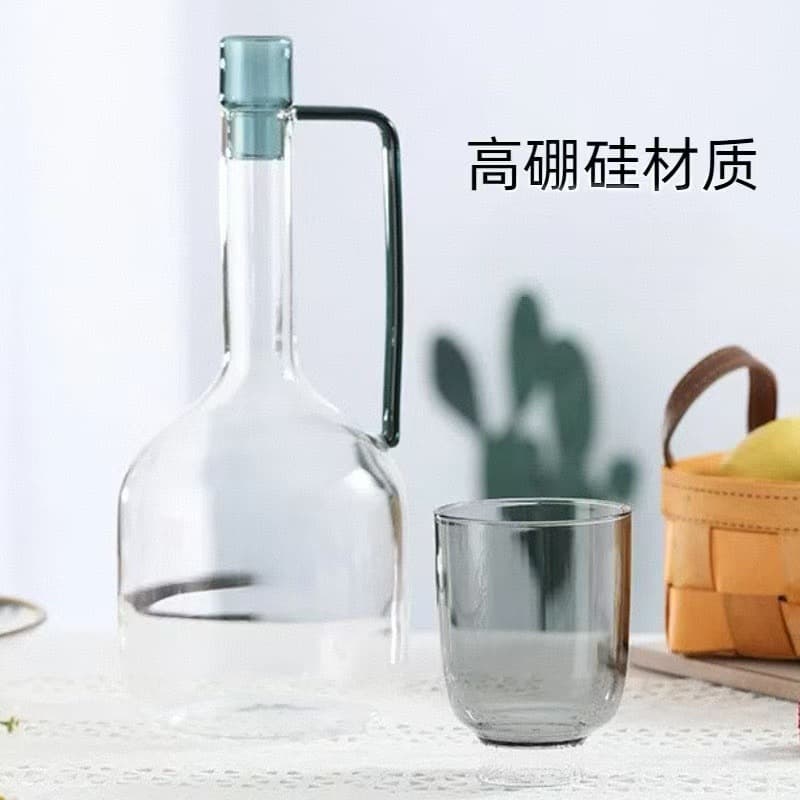 European modern simple environmentally friendly glass juice high temperature wine glass ins set cup cold kettle set cold drink