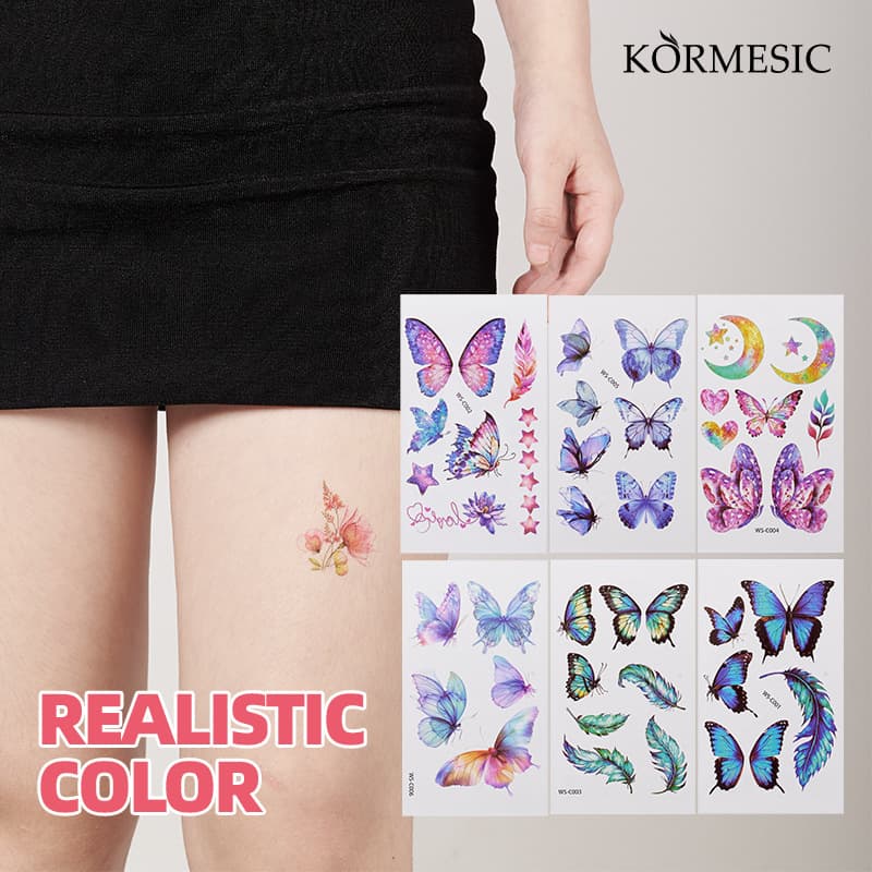 Cross-border KORMESIC Bagged Tattoo Stickers Factory Favorite In-Stock Direct Sales