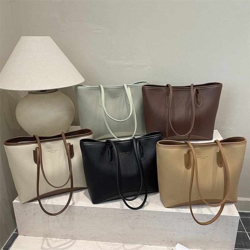 Versatile Minimalist Large-Capacity Tote Bag, New Fashionable Commuter Shoulder Bag, Stylish Shopping Style Practical Women's Bags
