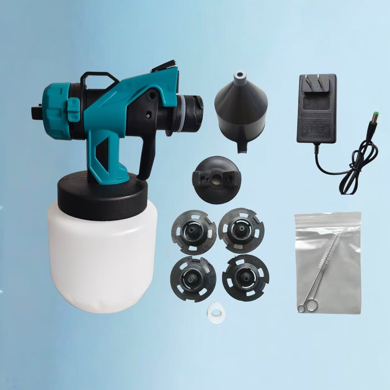 Cross-border wholesale source factory hot selling multi-functional high-power lithium electric spray paint gun accessories charger nozzle barrel