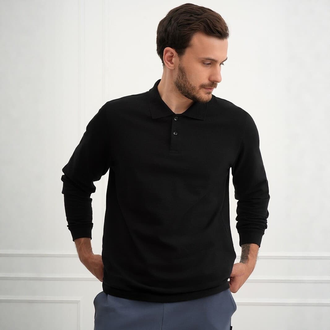 Polo Shirt Long Sleeve Unisex Printed Workwear Corporate Team Shirt Uniform Polo shirt Polo