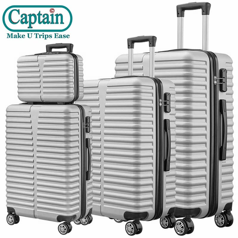 Factory foreign trade ABS trolley suitcase luggage 20.24.28 inches three or four piece set large capacity