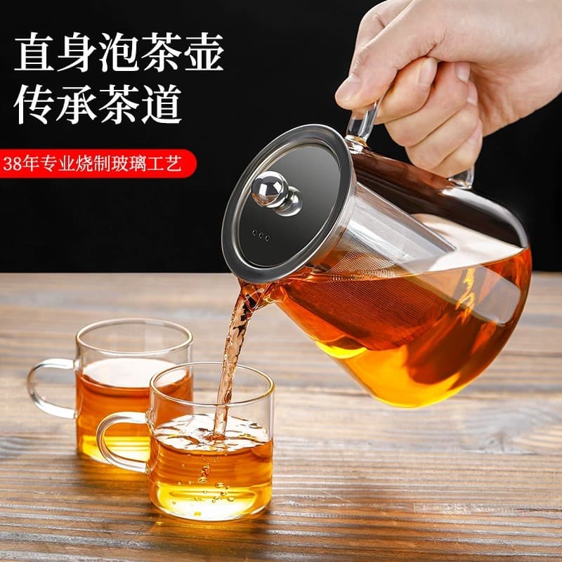 Glass Heat-Resistant Brewing Teapot with Filter, Electric Ceramic Stove Large Capacity Kettle, Herbal Tea Brewing Pot Tea Set Wholesale