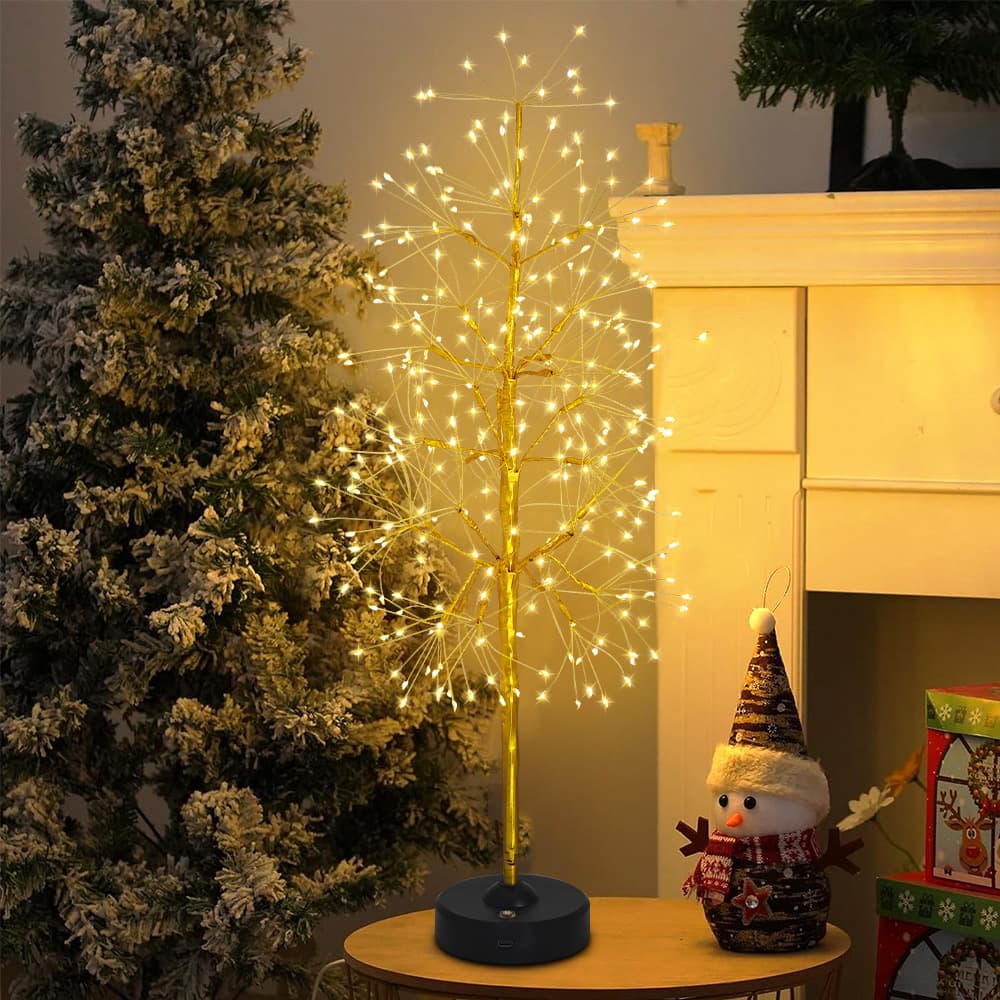 Cross-border Christmas tree lights, Christmas holiday party decorative tree lights, warm light new white LED artificial tree lights manufacturer