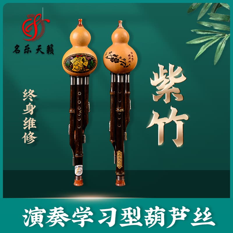 Playing and Learning Grade-Level Huilu Flute, a Yunnan Ethnic Musical Instrument, Available for Wholesale from the Manufacturer, Detachable Purple Bamboo Flute