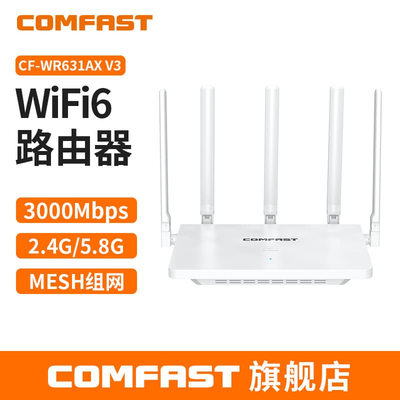 COMFAST CF-WR631AXV3 Home MESH Networking WiFi 6 Gigabit Dual-Band 3000M Wireless Router
