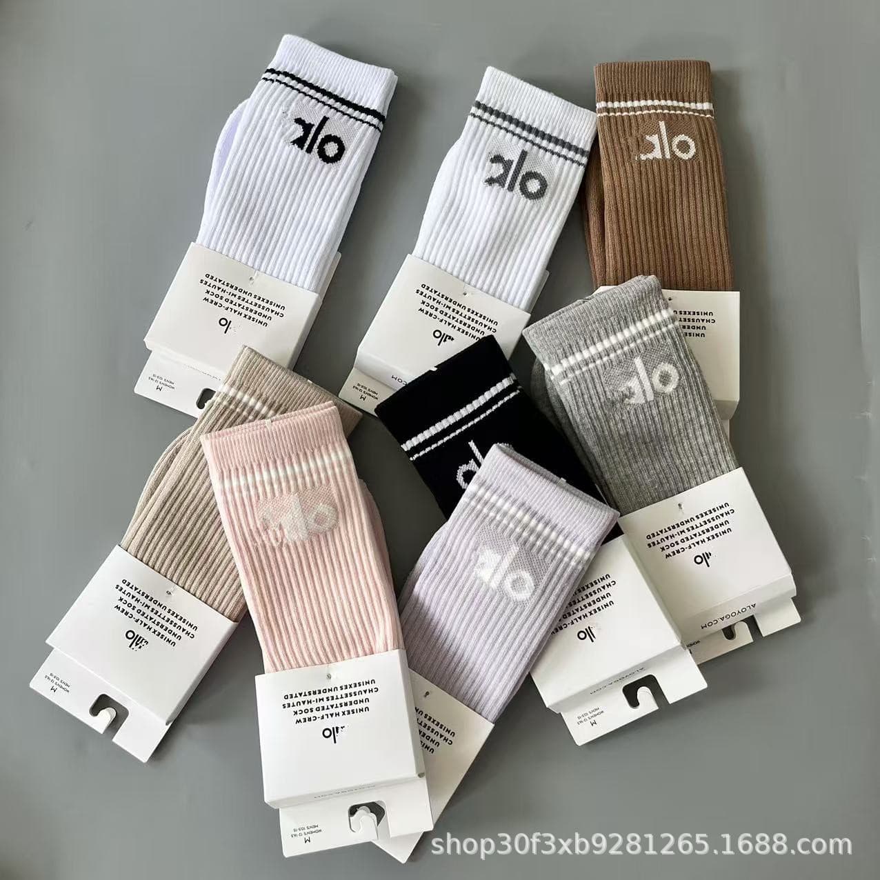 aI Long Tube Socks New Autumn/Winter Pilates Fitness Sports Socks Moisture Wicking Breathable Cross-Border Trade Fashion Versatile Socks