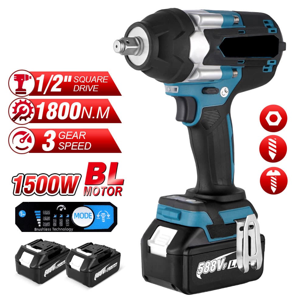 AliExpress Best-Seller Brushless Impact Electric Wrench, Lithium Battery for Scaffolding, Woodworking, Auto Repair Tools, 1000 High Torque