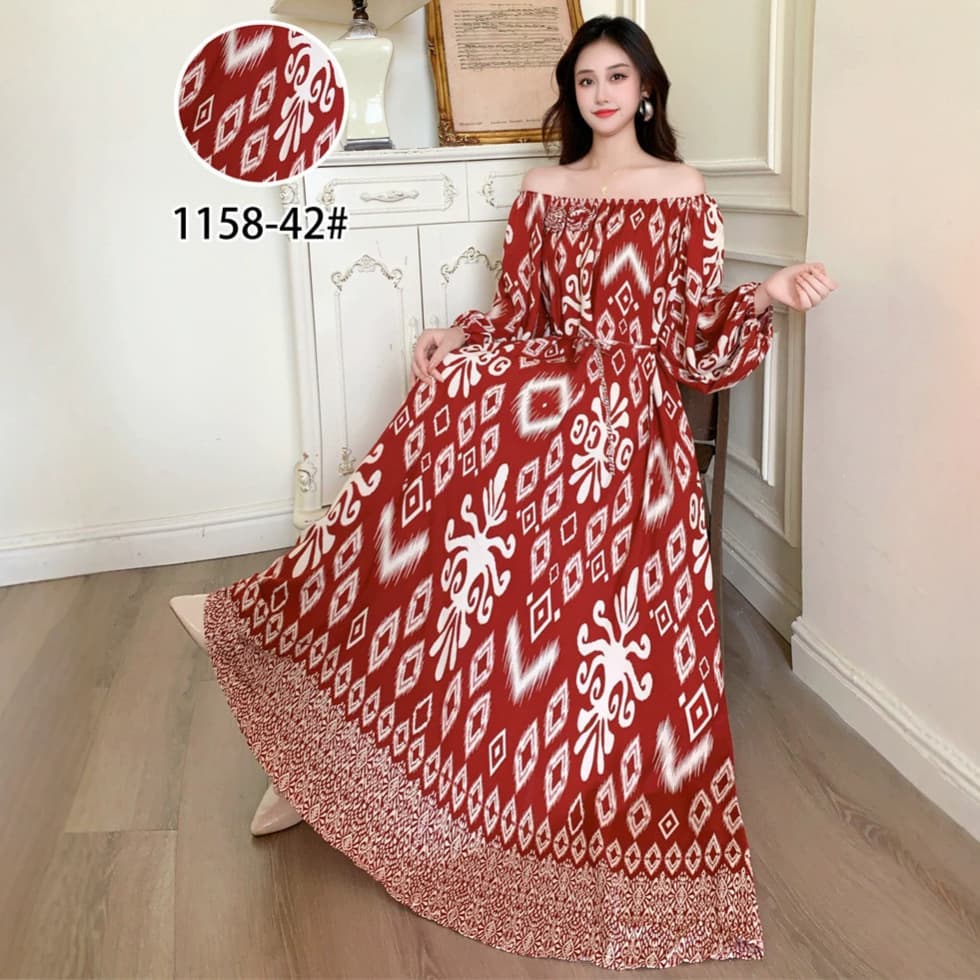 Overseas Hot Selling Vacation Style Reversible Off-Shoulder Dress for Women, Plus Size Flattering A-Line One-Shoulder Dress