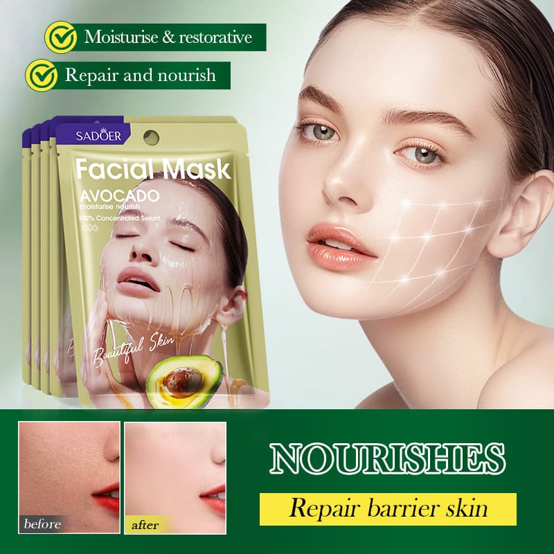 Cross-border avocado plant mask 25ml deep hydrating moisturizing mask foreign trade skin care products wholesale