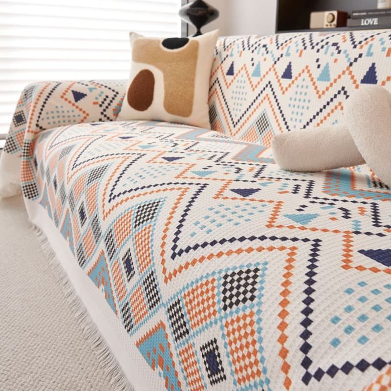 Simple Sofa Cover Summer Sofa Slipcover Cat Scratch Resistant Four Seasons Universal Cotton Linen Premium Sofa Cover