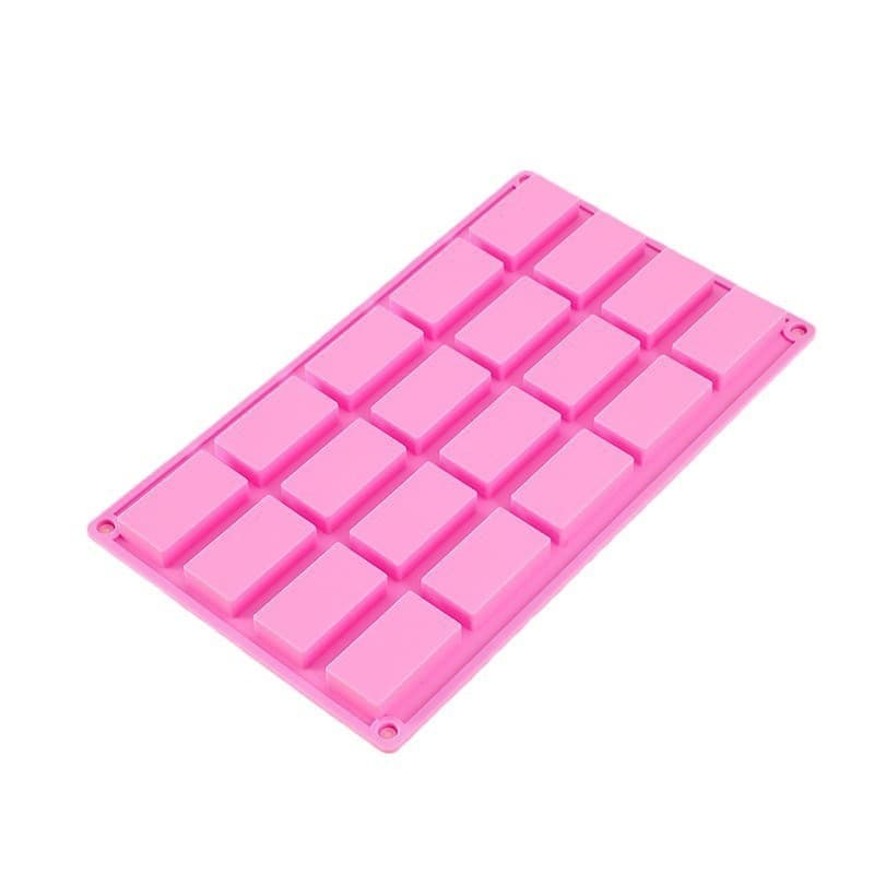 Silicone 20-Cavity Rectangular Grid Cake Mold, Ice Cube Tray, Soap Mold, Chocolate, Cookie, Candy Baking Supplies