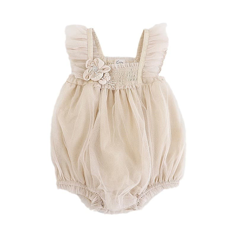 Girls Butterfly Mesh Princess Dress Birthday Romper Gown Mesh Skirt Little Princess Flower Girl