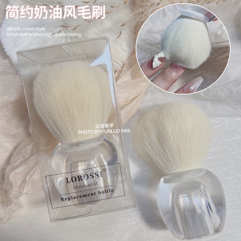 New simple style cream manicure dust brush cleaning brush dust soft hair nail brush nail salon tool internet celebrity