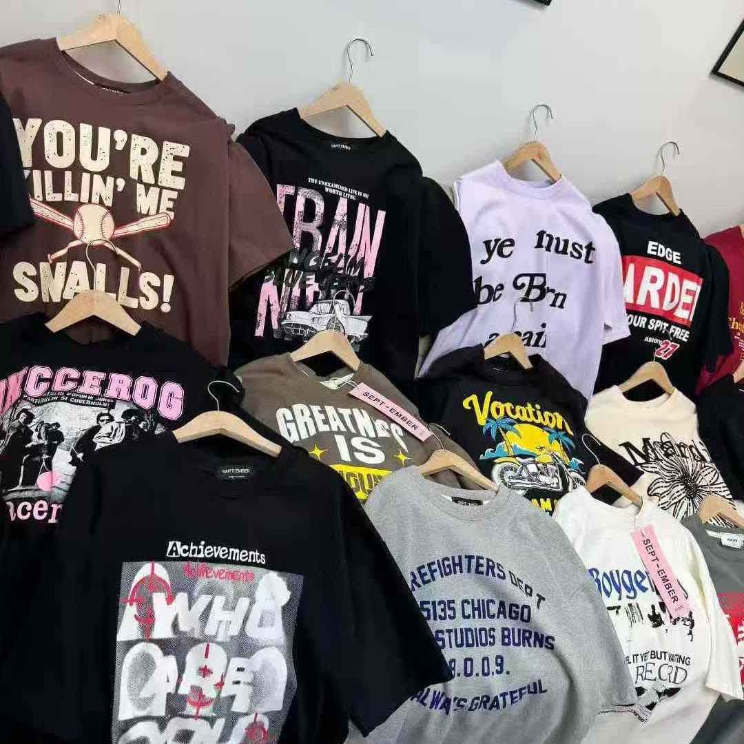 300g Heavyweight Apparel 2025 Summer New Men's and Women's Short Sleeve T-Shirt Casual Fashion Top Couple Short Sleeve