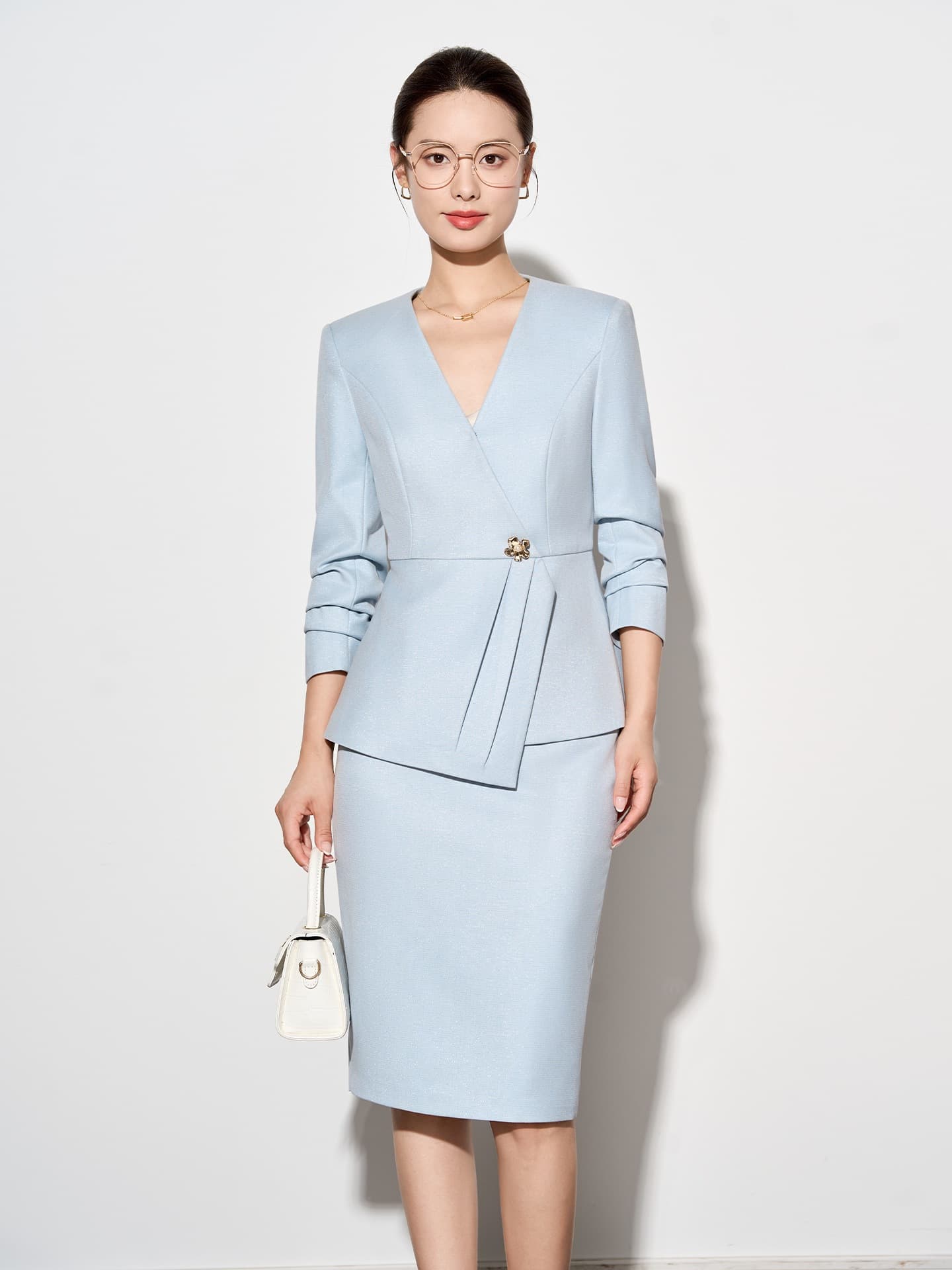 Business suit suit for women 2025 new spring and autumn high-end front desk reception work wear temperament work clothes two-piece set
