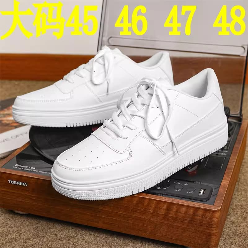 New Men's Casual 45 Large Size Trendy White Sneakers 46 Pure White Skate Shoes 47 Youth Street Shoes 48 Extra Large