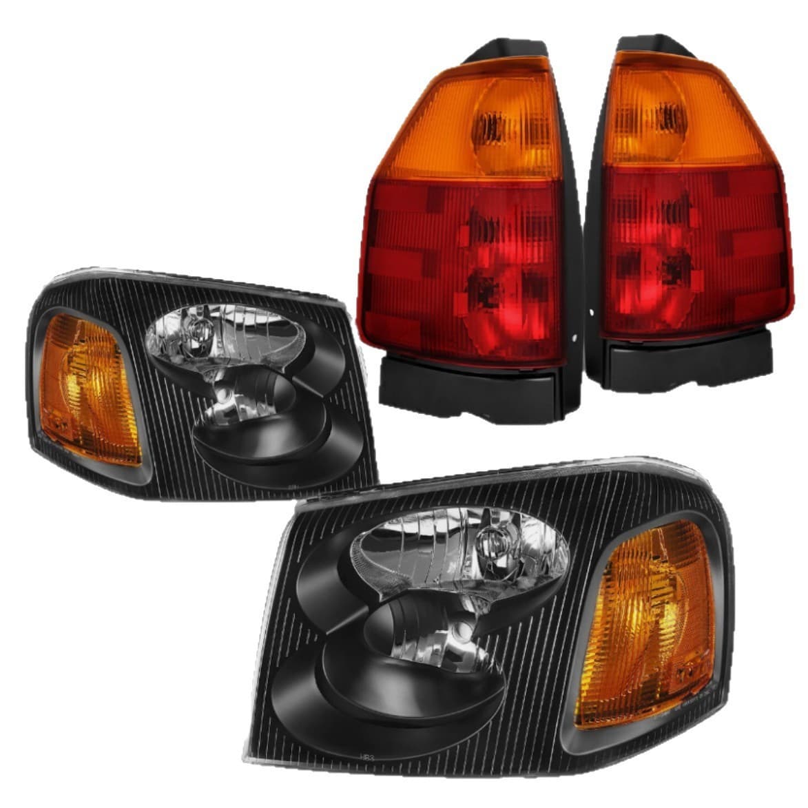 Compatible with [OE Style] for 2002 - 2009 GMC Envoy SUV Black Housing