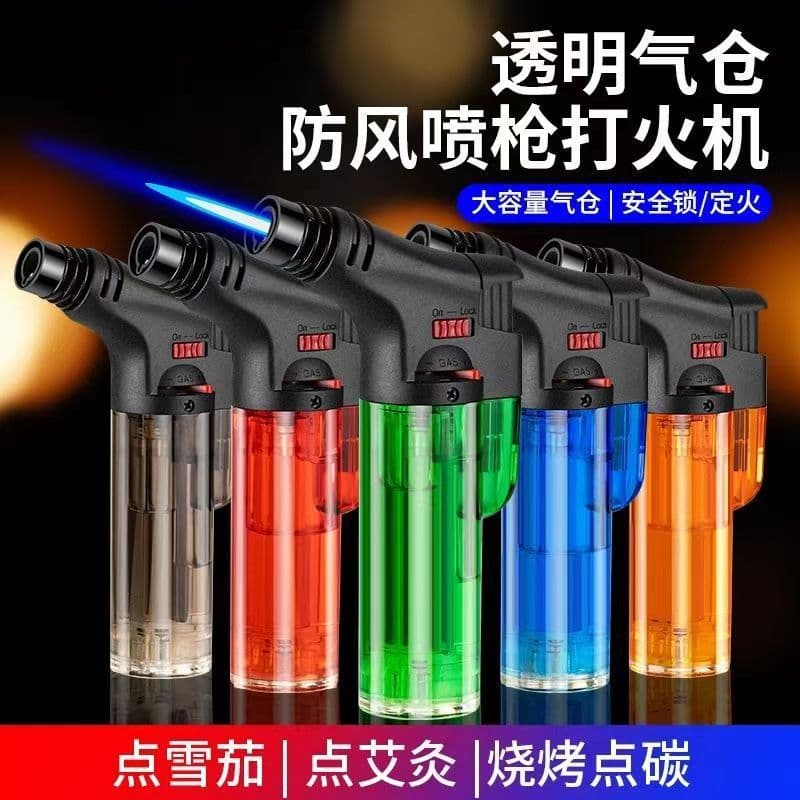 Moxibustion windproof creative lighter direct gas igniter lighting moxa stick cigar baking spray gun wholesale cross-border