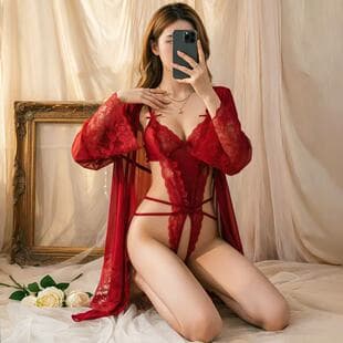 Sexy Lingerie Lace Temptation Open Crotch Bodysuit Women Pajamas No Need Remove Uniform Supplies Set Wholesale 8919
