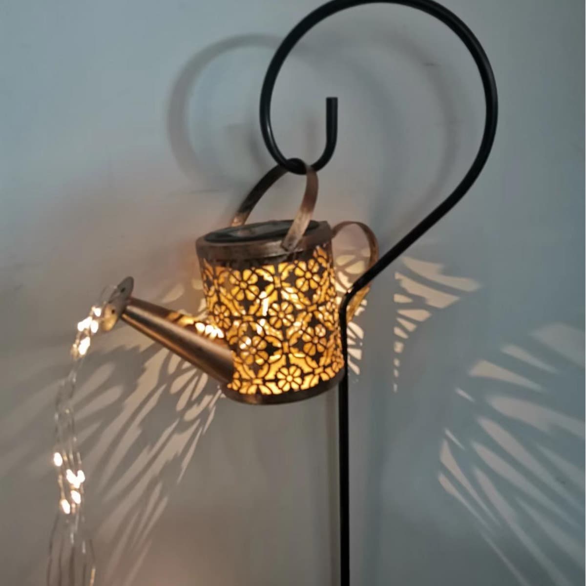 Spot solar kettle lamp outdoor garden lawn decoration sprinkler lamp hollow projection lamp star kettle lamp