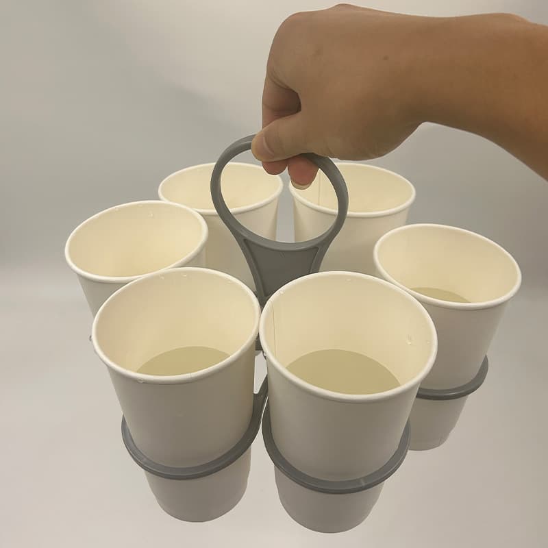 Factory hot-selling foldable rotating coffee cup carriers, creative multi-cup holders for bar parties and gatherings