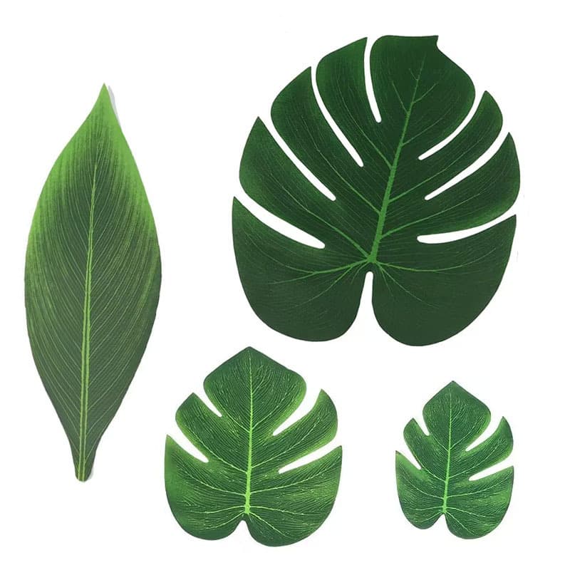 Boneless Turtle Leaf Manufacturer Direct Sales Hawaiian Party Photo Frame Accessories Placemat Decoration Zong Leaves Simulated Turtle Leaf