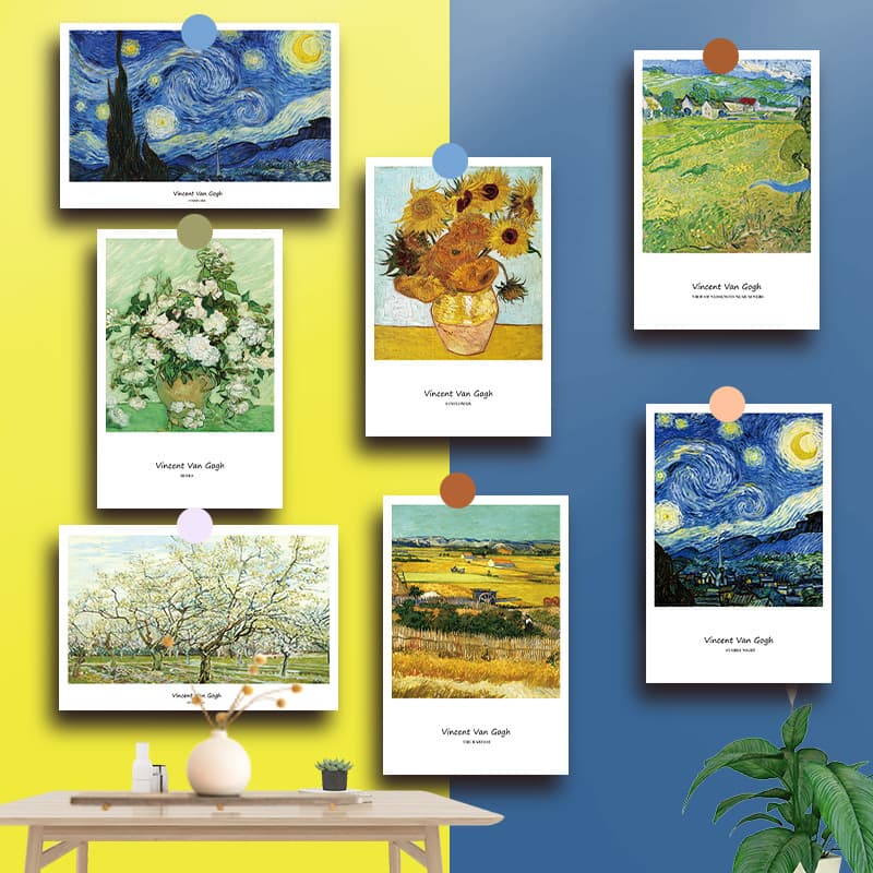 Ins Nordic Style Decorative Card Wall Art Dormitory Postcard Frame Painting Wall Sticker Decorative Card Art Masterpiece