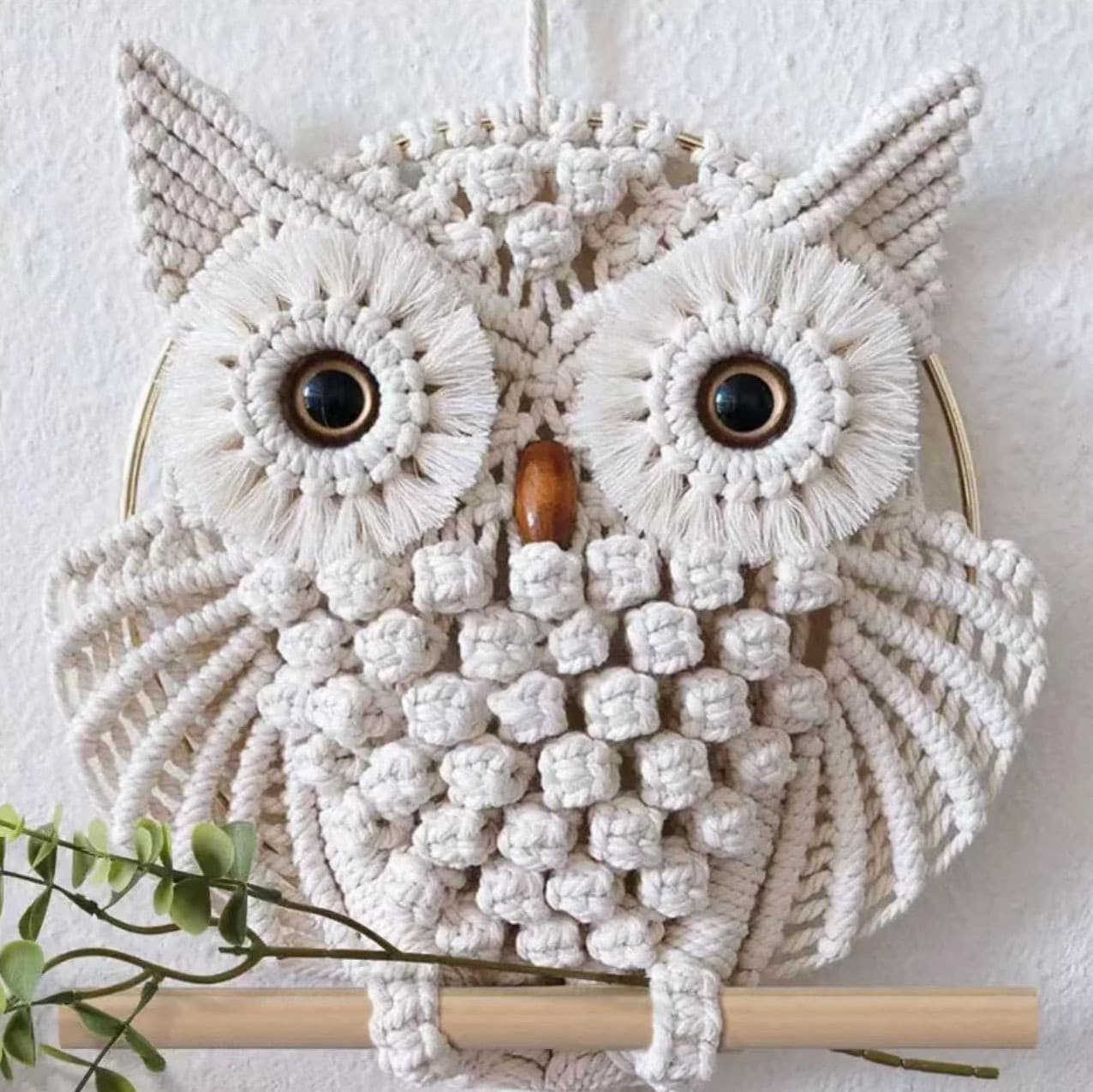 Owl Wall Decoration Tapestry Nordic Bohemian Woven Cotton Rope Fringe Wall Hanging Handmade Wall Art