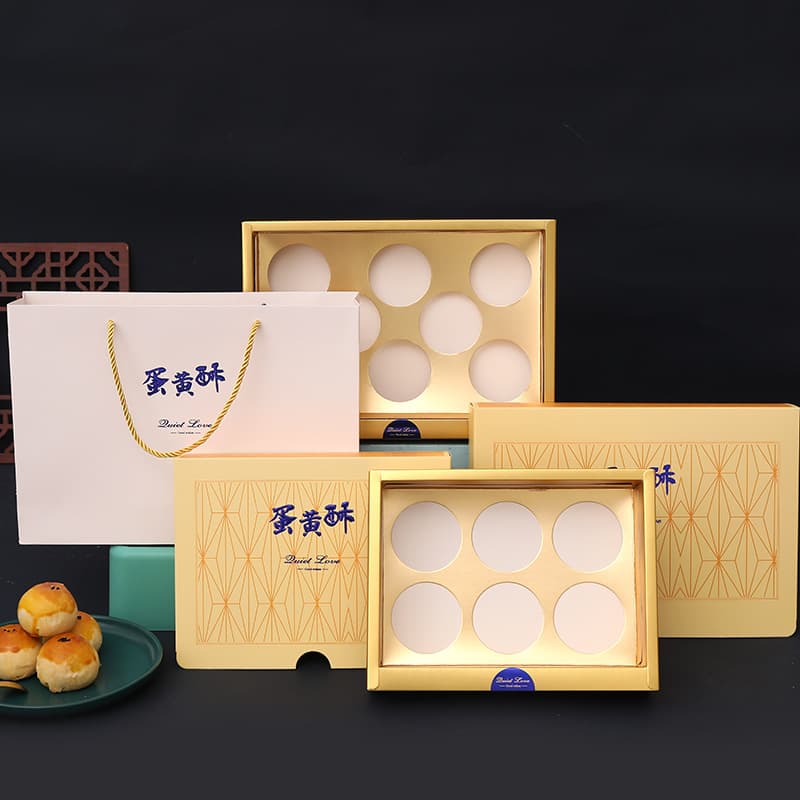 Egg Yolk Pastry Packaging Box 2025 New Manual Special Box 6-Piece Eight-Piece Mid-Autumn Mooncake Tote Box Gift Box
